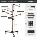 TARION TitanRig Floor 5-in-1 Portable Stand Mount for Camera, Mic, Laptop, Light, and Projector