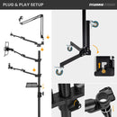 TARION TitanRig Floor 5-in-1 Portable Stand Mount for Camera, Mic, Laptop, Light, and Projector