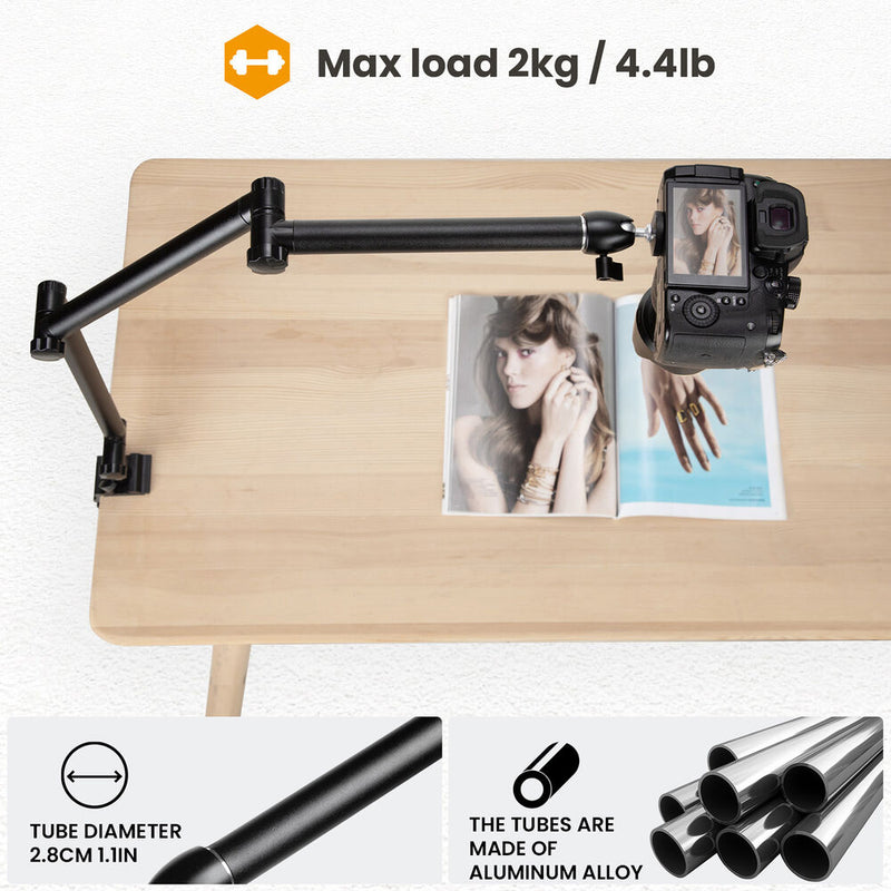 TARION TKB01 Camera Desk Mount Stand Articulating Arm