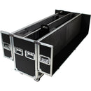 ProX Adjustable Dual Flight Case with Casters for LED/LCD/Plasma TVs (70 to 80")