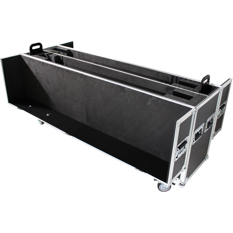 ProX Adjustable Dual Flight Case with Casters for LED/LCD/Plasma TVs (70 to 80")