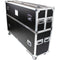 ProX Adjustable Dual Flight Case with Casters for LED/LCD/Plasma TVs (70 to 80")