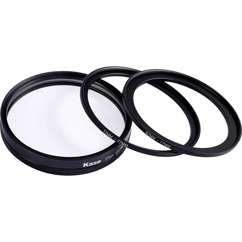 Kase +2 Close-Up Lens Set with 67-77mm & 72-77mm Step Up Rings (77mm)