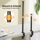 TARION TR-CS 3-in-1 C-Clamp Camera Desk Mount Set with Extension Rod & Ball Head