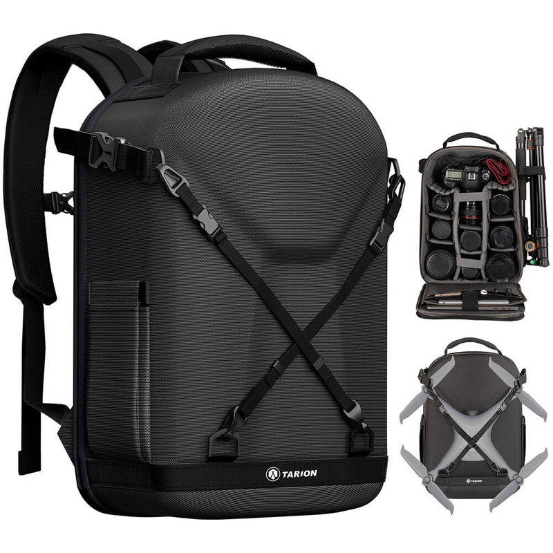 TARION TRH Hard-Shell Camera Backpack (Black, 12L)