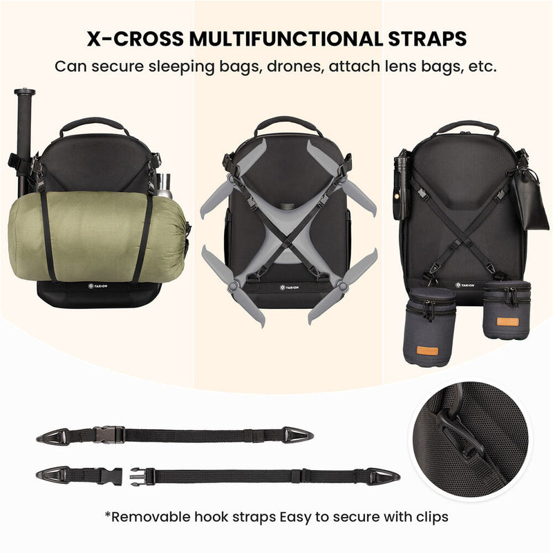 TARION TRH Hard-Shell Camera Backpack (Black, 12L)