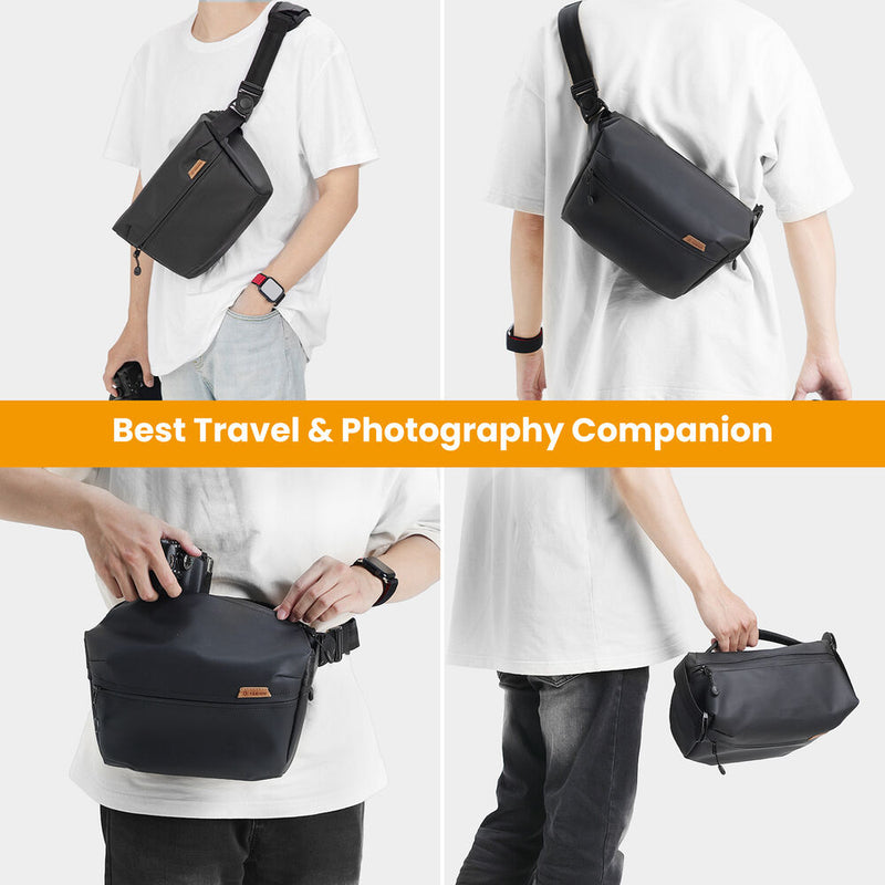 TARION TR-SB Camera Sling Bag (Black, 4L)