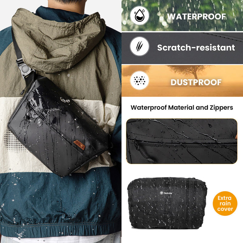 TARION TR-SB Camera Sling Bag (Black, 4L)