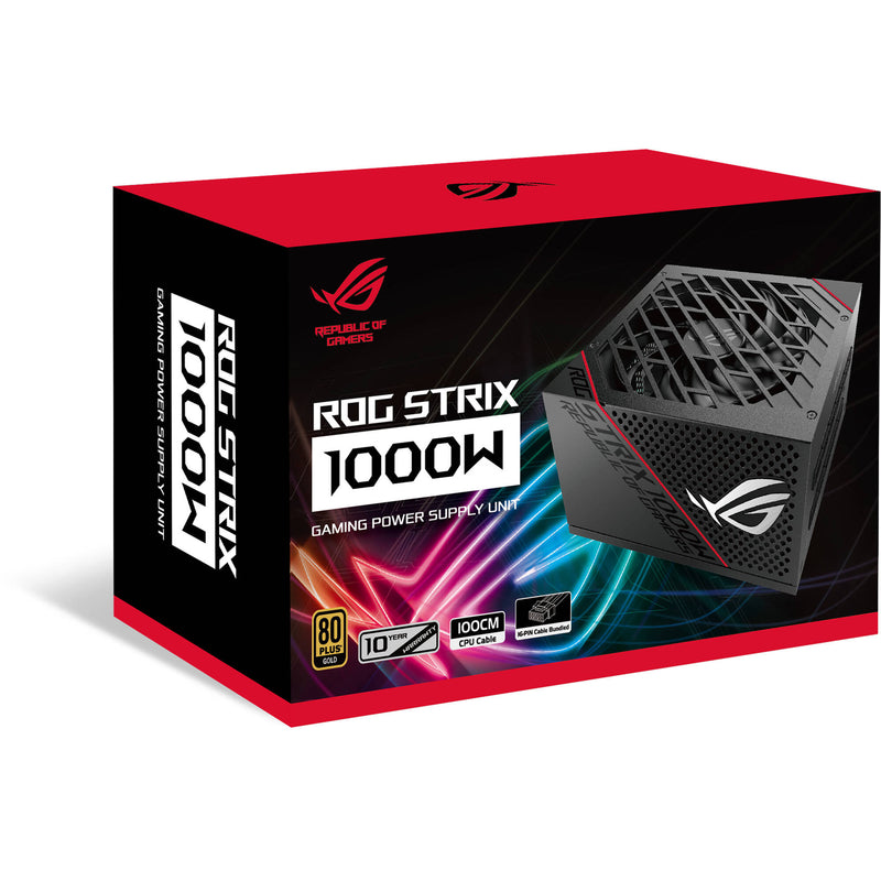 ASUS ROG Strix 1000G 1000W 80 PLUS Gold Modular Power Supply (16-Pin, Black)