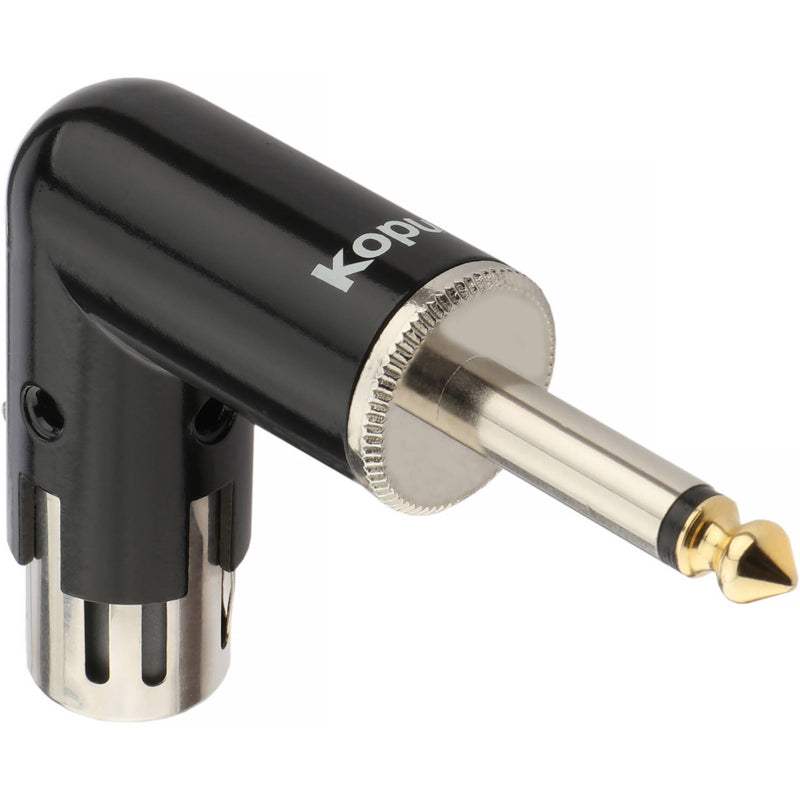 Kopul XLRTWIST-360-FTS Angled XLR Female to 1/4" TS Male Adapter
