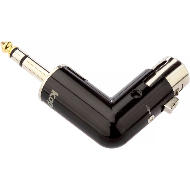 Kopul XLRTWIST-360-FTRS Angled XLR Female to 1/4" TRS Male Adapter