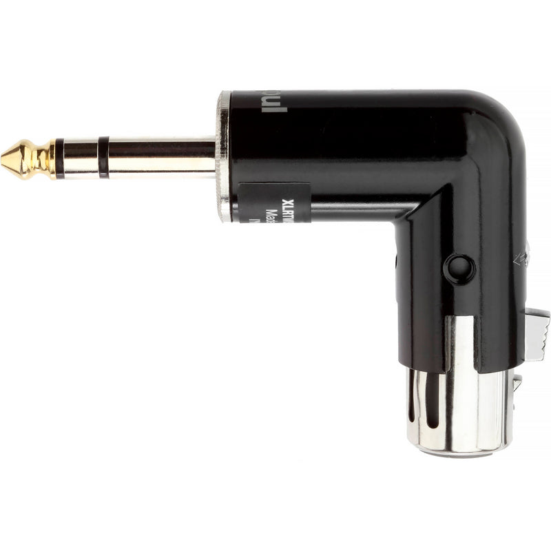 Kopul XLRTWIST-360-FTRS Angled XLR Female to 1/4" TRS Male Adapter