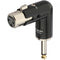 Kopul XLRTWIST-360-FTS Angled XLR Female to 1/4" TS Male Adapter