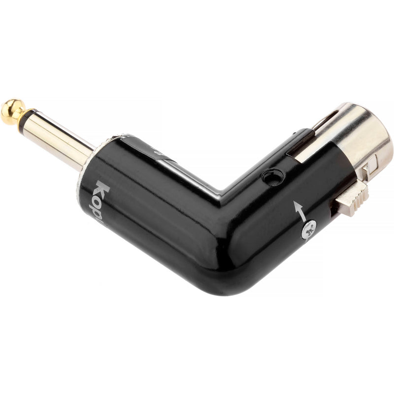 Kopul XLRTWIST-360-FTS Angled XLR Female to 1/4" TS Male Adapter