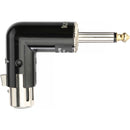 Kopul XLRTWIST-360-FTS Angled XLR Female to 1/4" TS Male Adapter