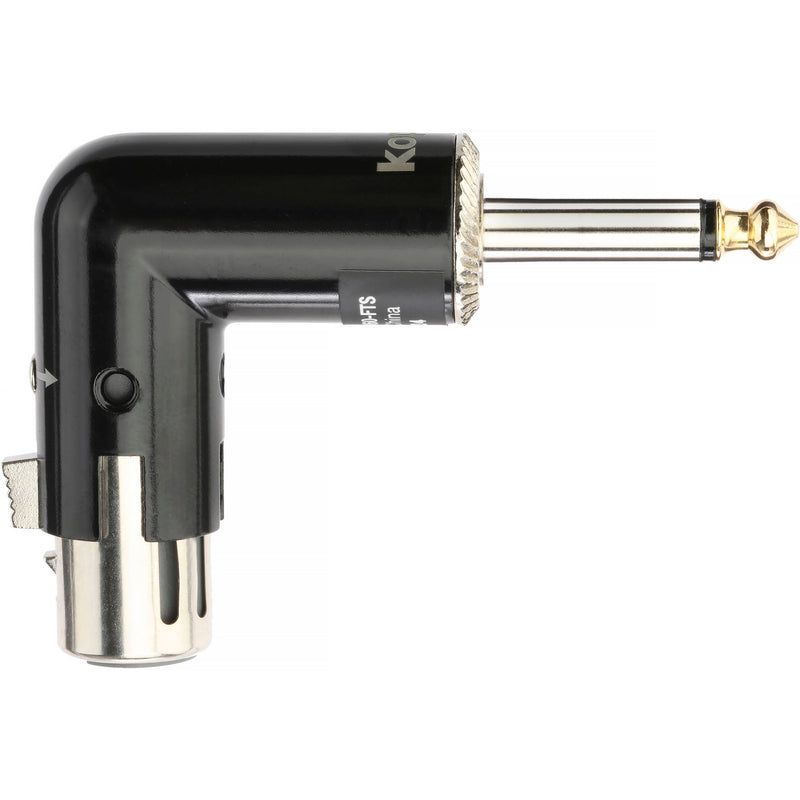 Kopul XLRTWIST-360-FTS Angled XLR Female to 1/4" TS Male Adapter