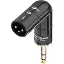 Kopul XLRTWIST-360-MTRS Angled 1/4" TRS Male to XLR Male Adapter