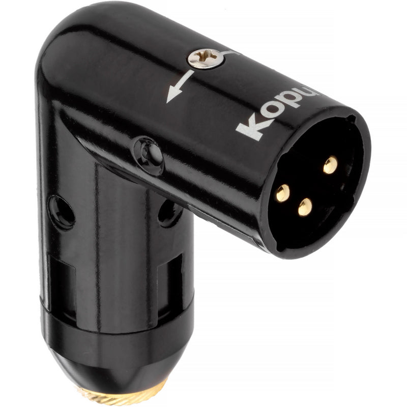 Kopul XLRTWIST-360-MF14 Angled 1/4" TS Female to XLR Male Adapter