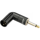 Kopul XLRTWIST-360-MTS Angled 1/4" TS Male to XLR Male Adapter