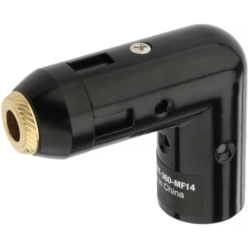 Kopul XLRTWIST-360-MF14 Angled 1/4" TS Female to XLR Male Adapter