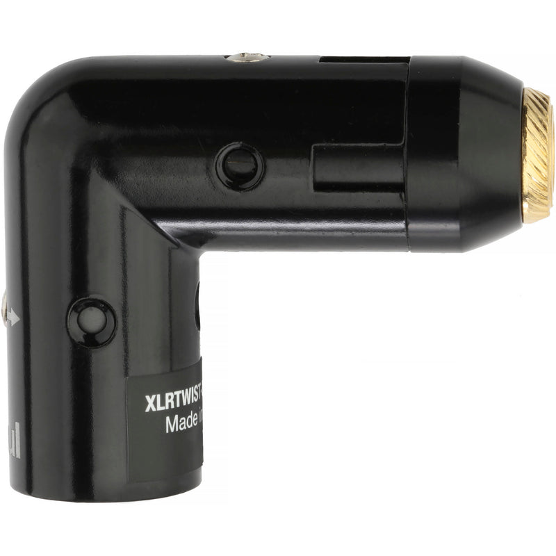 Kopul XLRTWIST-360-MF14 Angled 1/4" TS Female to XLR Male Adapter