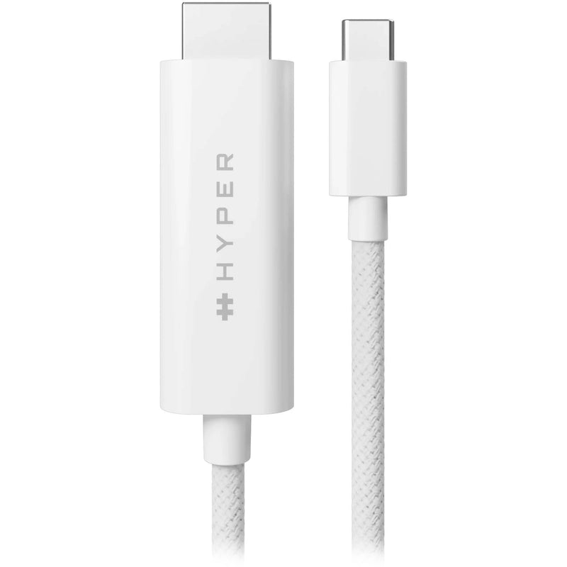 HYPER HyperDrive USB-C to HDMI Adapter Cable (8', White)