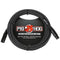 Pig Hog Vintage Series Woven XLR Microphone Cable (Black & White, 10')