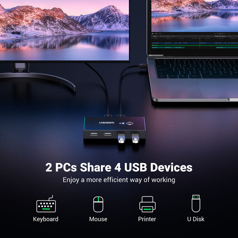 UGREEN USB-A 2.0 4-Port Switch