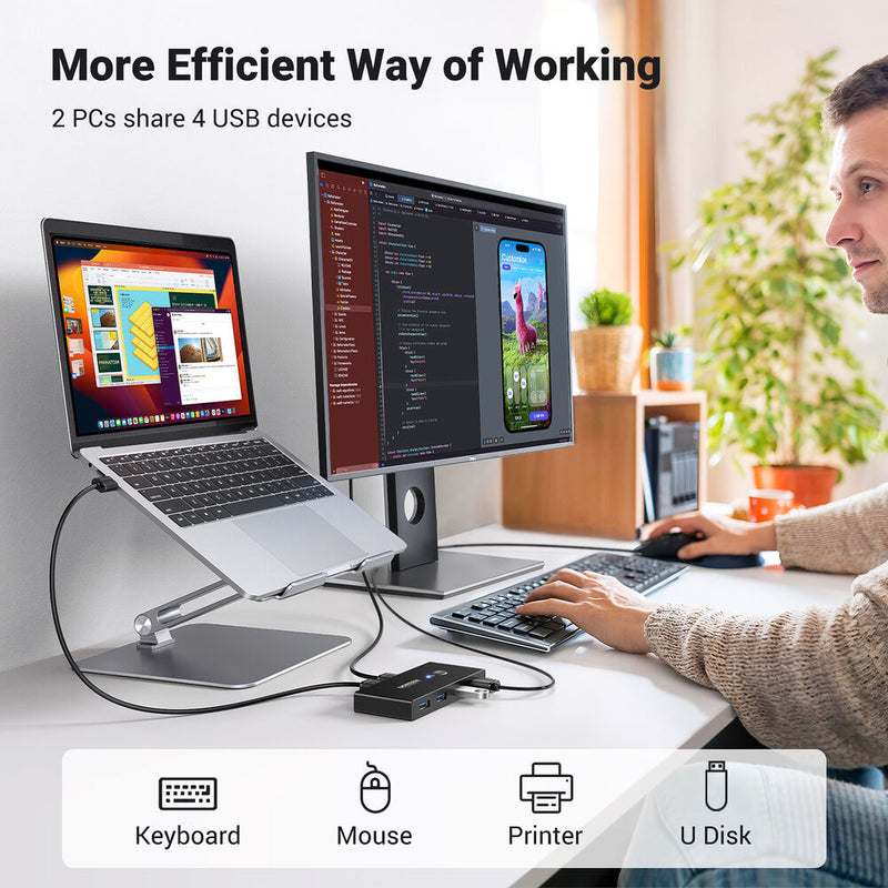 UGREEN USB-A 3.0 4-Port Switch