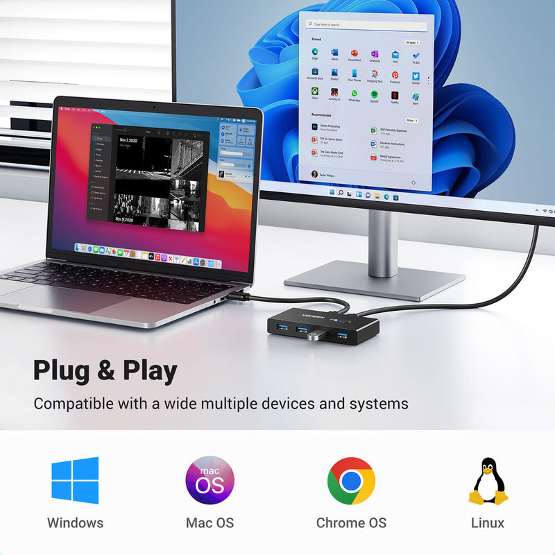 UGREEN USB-A 3.0 4-Port Switch