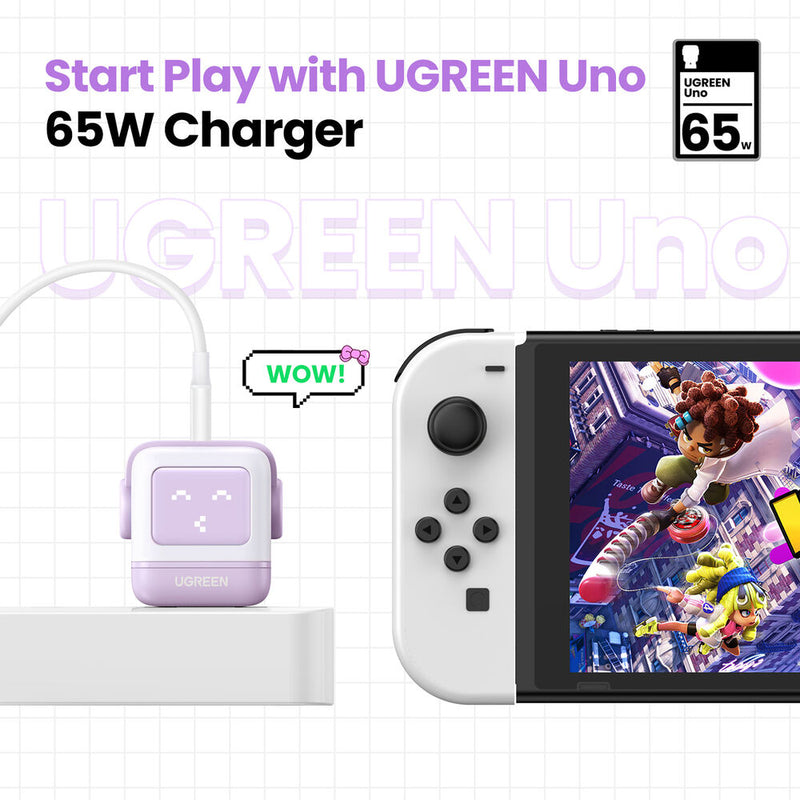 UGREEN Uno 65W 3-Port USB Charger (Purple)
