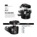Leofoto LM-364CX Carbon Fiber Tripod with LH-55LR Ball Head