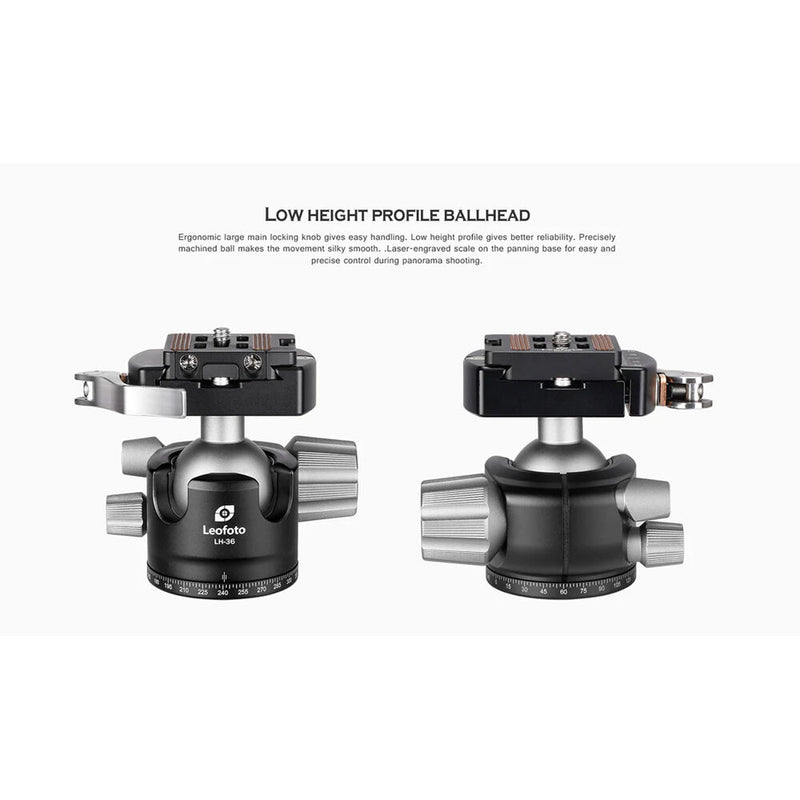 Leofoto LH-36LR Ball Head with LR-50 Lever-Release Clamp