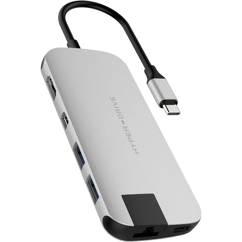 HYPER HyperDrive SLIM 8-in-1 USB-C Hub (Silver)