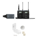 Sennheiser EW 100 ENG G4 Camera-Mount Wireless Combo Microphone System with White Outdoor Kit (G: 566 to 608 MHz)