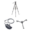 Libec Tripod, Head, Dolly & LANC Zoom/Focus Controller Kit for Sony/Canon Cameras
