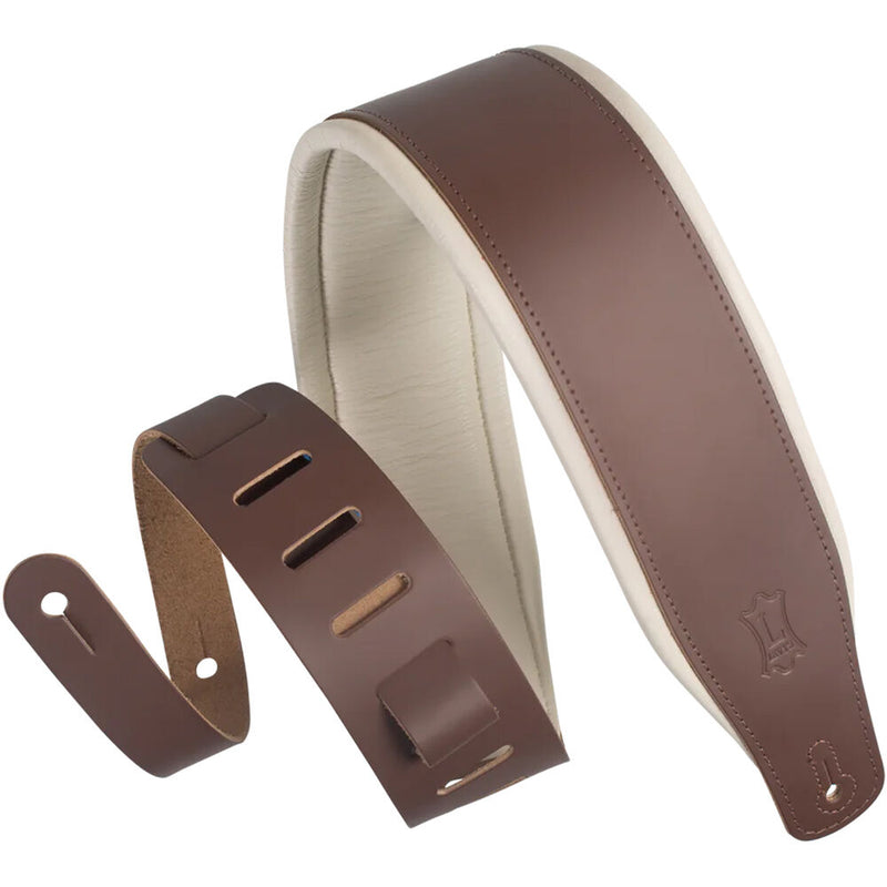 Levy's Amped Leather Series Guitar Strap (Brown)