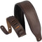 Levy's Amped Leather Series Guitar Strap (Dark Brown)