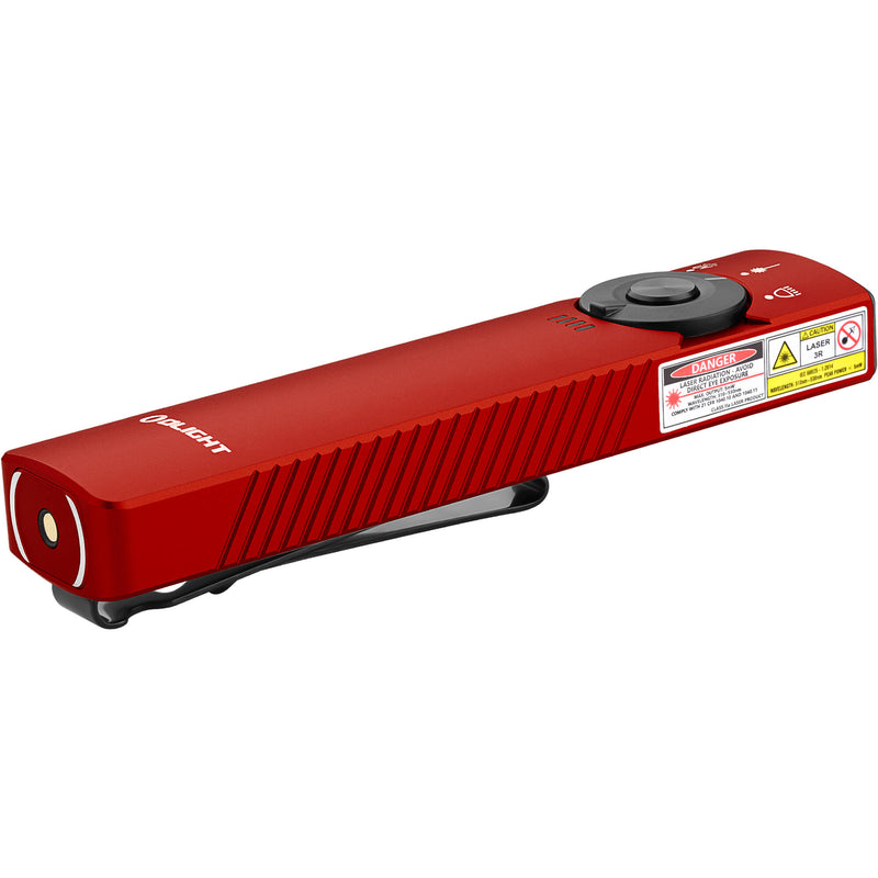 Olight Arkfeld Pro Class 3R Flashlight with LED Light, UV, and Laser (Red)