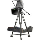 ikan 19" High-Bright SDI Teleprompter with Talent Monitor, Tripod & Dolly Turnkey