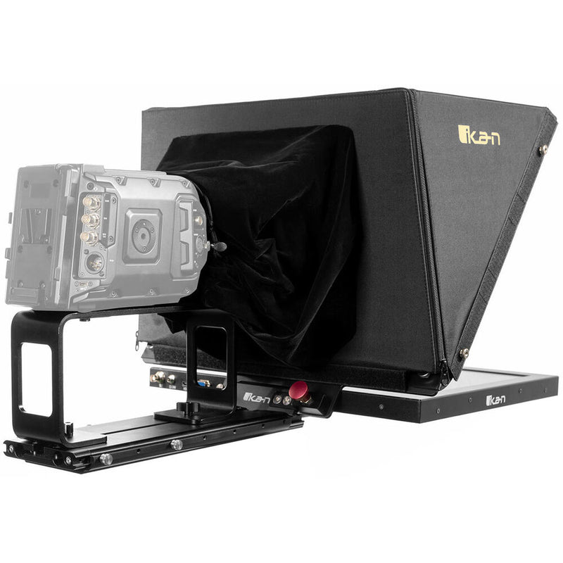 ikan 19" High-Bright SDI Teleprompter with Pedestal & Dolly Turnkey