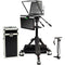 ikan 19" High-Bright HDMI Teleprompter with Talent Monitor, Pedestal & Dolly Turnkey