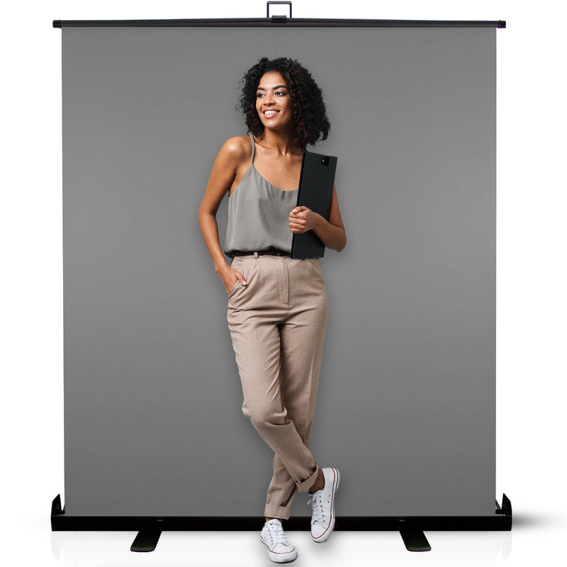 KHOMO GEAR Collapsible Chroma-Key Backdrop Screen (Gray, 62 x 77")