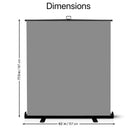 KHOMO GEAR Collapsible Chroma-Key Backdrop Screen (Gray, 62 x 77")