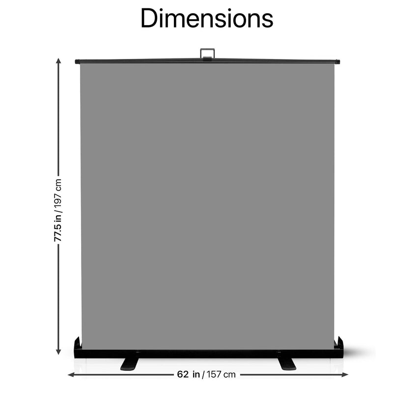 KHOMO GEAR Collapsible Chroma-Key Backdrop Screen (Gray, 62 x 77")