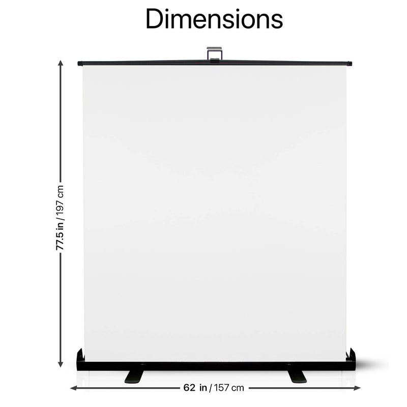 KHOMO GEAR Collapsible Chroma-Key Backdrop Screen (White, 62 x 77")