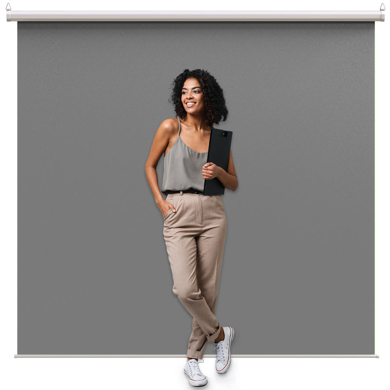 KHOMO GEAR Pull-Down Backdrop (Gray, 84 x 84")