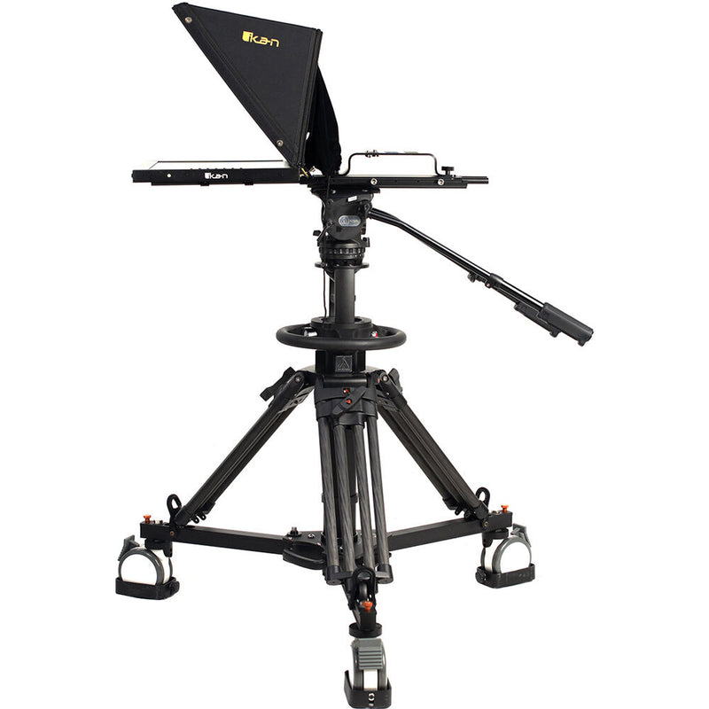 ikan 19" High-Bright HDMI Teleprompter with Pedestal & Dolly Turnkey