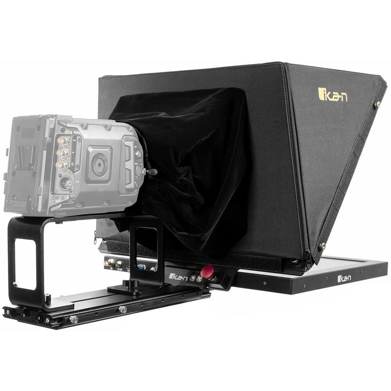 ikan 19" High-Bright HDMI Teleprompter with Pedestal & Dolly Turnkey