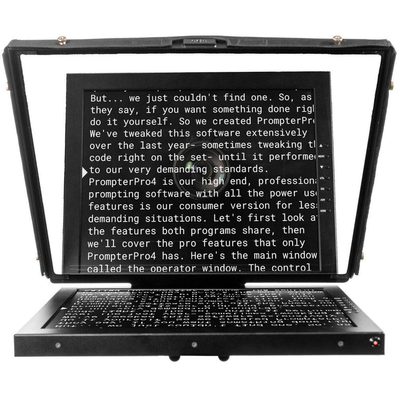 ikan 19" High-Bright HDMI Teleprompter with Tripod & Dolly Turnkey